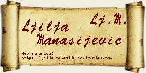 Ljilja Manasijević vizit kartica